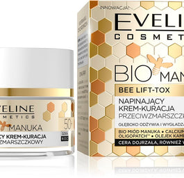 Eveline Cosmetics Bio Manuka 50+ napinający krem-kuracja przeciwzmarszczkowy na dzień i na noc 50ml