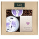 LaQ Króliczka Niezapominajka zestaw peeling myjący 200ml + masło do ciała 200ml + mus do mycia twarzy 100ml