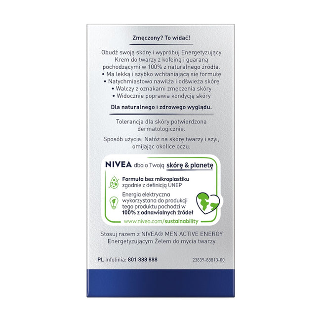 Nivea Men Active Energy energetyzujący krem do twarzy 50ml