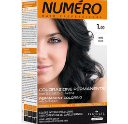 NUMERO Permanent Coloring farba do włosów 1 Black 140ml