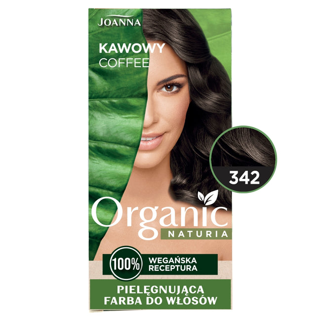 Joanna Naturia Organic pielęgnująca farba do włosów 342 Kawowy