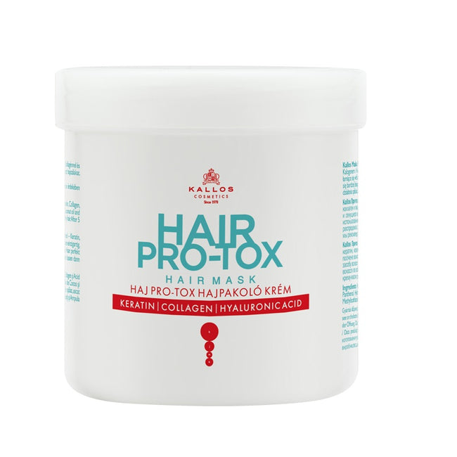 Kallos Hair Pro-Tox Hair Mask maska do włosów z keratyną kolagenem i kwasem hialuronowym 500ml