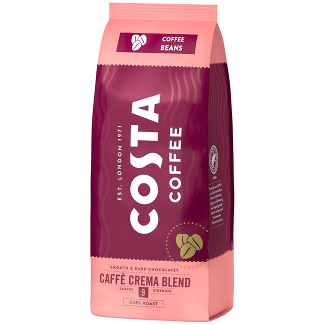 COSTA COFFEE Caffe Crema Blend kawa palona ziarnista Dark Roast 500g