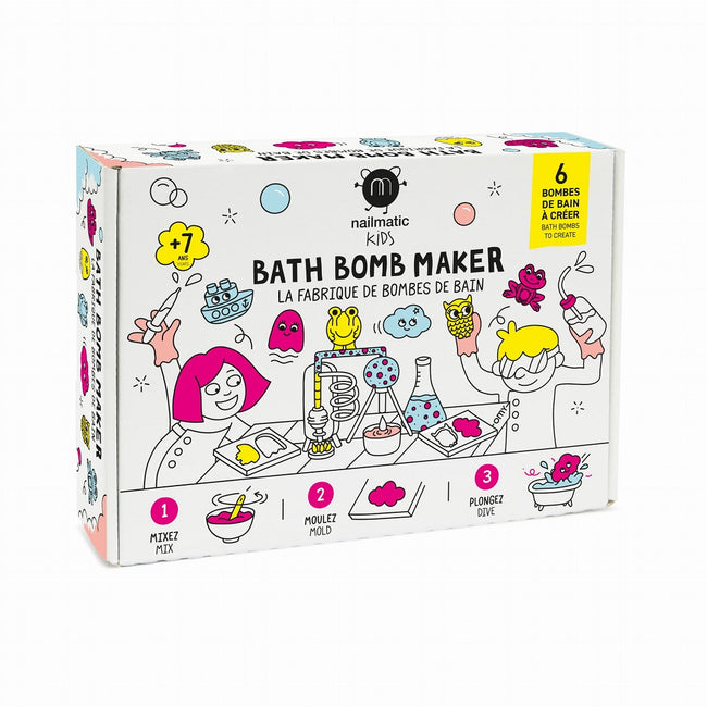Nailmatic Kids Bath Bomb Maker zestaw do tworzenia kul kąpielowych 6 kształtów
