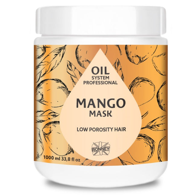 Ronney Professional Oil System Low Porosity Hair maska do włosów niskoporowatych Mango 1000ml