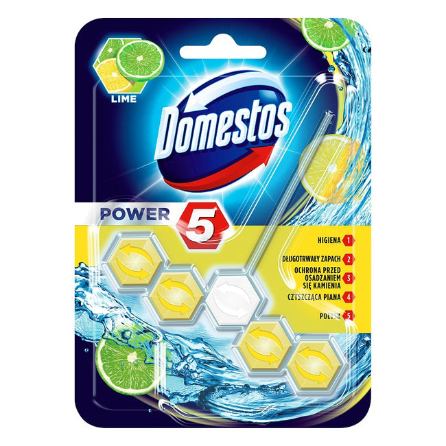 Domestos Power 5 Lime kostka toaletowa 55g