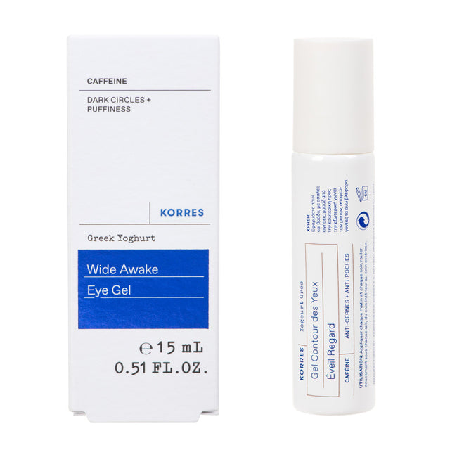 Korres Greek Yoghurt Wide Awake Eye Gel chłodzący żel pod oczy z greckim jogurtem i kofeiną 15ml