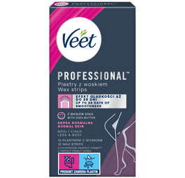 Veet Professional plastry z woskiem skóra normalna 12szt