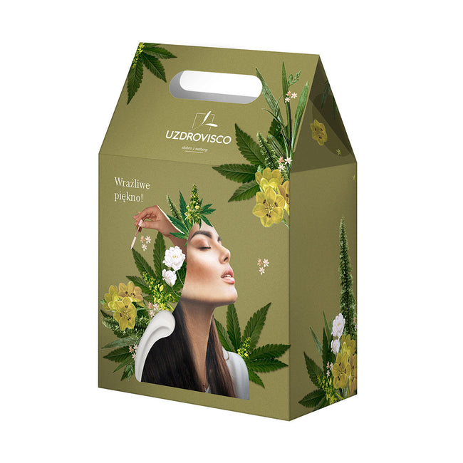 UZDROVISCO Wrażliwe Piękno! zestaw całodniowy krem nawilżająco-naprawczy 50ml + roślinnie aktywny tonik-esencja bezwacikowy na ładną cerę 150ml