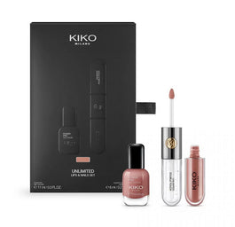 KIKO Milano Unlimited Lips & Nails Set zestaw lakier do paznokci 11ml + dwuetapowa płynna pomadka do ust 6ml