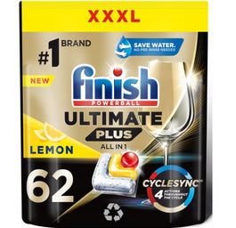 Finish Ultimate Plus kapsułki do zmywarki Lemon 62szt