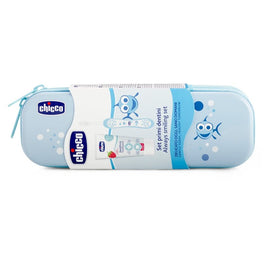 Chicco Always Smiling Set zestaw pasta z fluorem + szczoteczka do zębów + etui 1-5l Niebieski