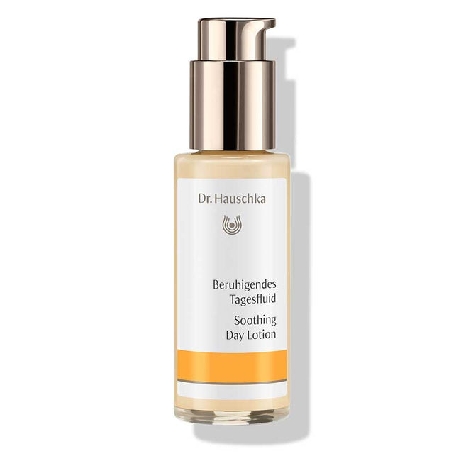 Dr. Hauschka Zestaw Soothing Day Lotion łagodzący balsam na dzień 50ml + Soothing Cleansing Milk kojące mleczko do demakijażu 10ml