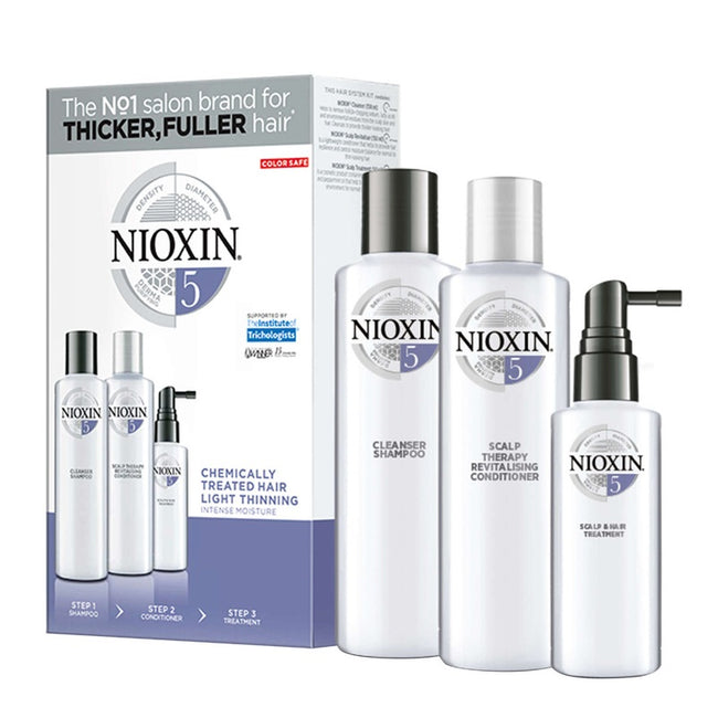 NIOXIN System 5 zestaw szampon do włosów 150ml + odżywka do włosów 150ml + kuracja do włosów 50ml