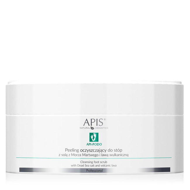 APIS Api-Podo peeling oczyszczający do stóp z solą z Morza Martwego i lawą wulkaniczną 300g