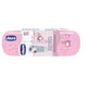 Chicco Always Smiling Set zestaw pasta z fluorem + szczoteczka do zębów + etui 1-5l Różowy