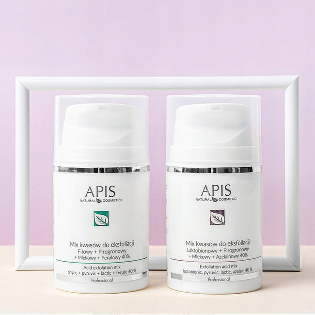APIS Exfoliation Acid mix kwasów do eksfoliacji Fitowy + Pirogronowy + Mlekowy + Ferulowy 40% 50ml