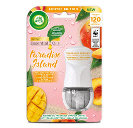 Air Wick Paradise Island elektryczny odświeżacz powietrza i wkład Mango i Brzoskwinia Spritz z Malediwów 19ml