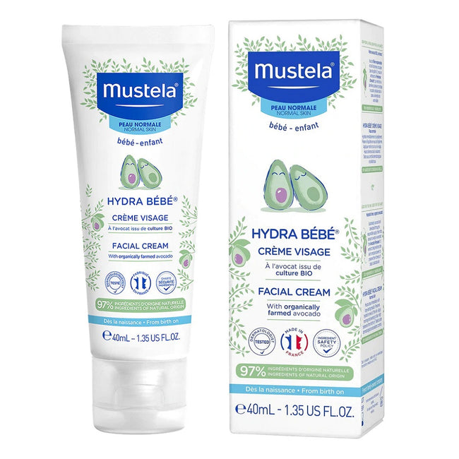 Mustela Hydra Bebe Facial Cream nawilżający krem do twarzy dla dzieci i niemowląt 40ml