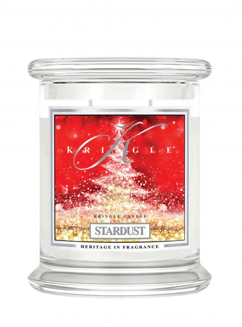 Kringle Candle Średnia świeca zapachowa z dwoma knotami Stardust 411g