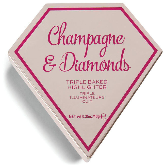 Makeup Revolution I Heart Revolution Diamond Triple Baked Highlighter wypiekany rozświetlacz Champagne & Diamonds 10g