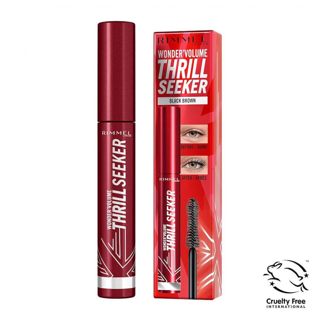 Rimmel Wonder'Volume Thrill Seeker wydłużający i zwiększający objętość tusz do rzęs 001 Black 8ml