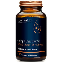 Doctor Life Black Cumin Oil olej z czarnuszki 1000mg suplement diety 100 kapsułek