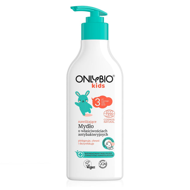 OnlyBio Kids mydło do rąk o właściwościach antybakteryjnych od 3. roku życia 300ml