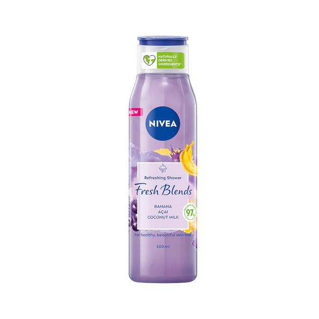 Nivea Fresh Blends Refreshing Shower żel pod prysznic odświeżający Banana & Acai & Coconut Milk 300ml