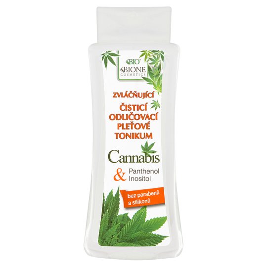 Bione Cosmetics Bio Cannabis kojąco-regenerujący tonik oczyszczający do twarzy z inozytolem 255ml
