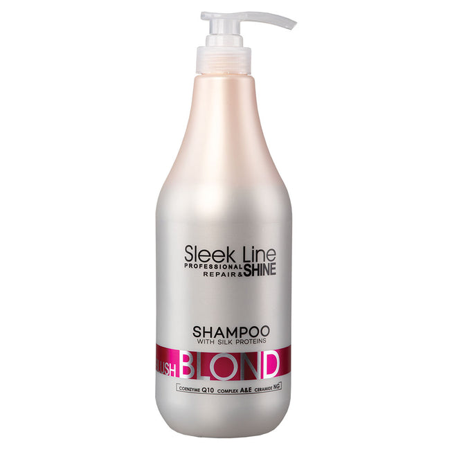 Stapiz Sleek Line Blush Blond Shampoo szampon do włosów blond z jedwabiem 1000ml