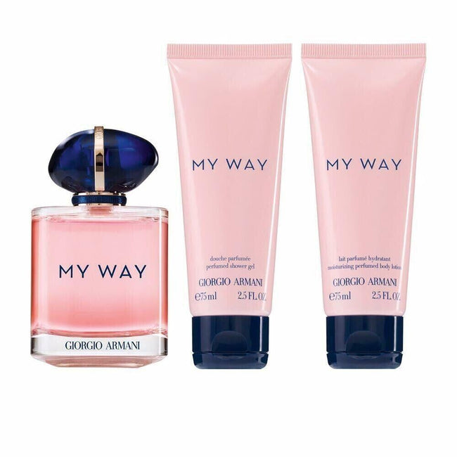 Giorgio Armani My Way zestaw woda perfumowana spray 90ml + żel pod prysznic 75ml + balsam do ciała 75ml