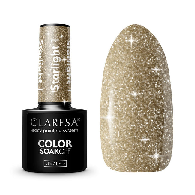 Claresa Soak Off UV/LED Starlight lakier hybrydowy 1 5g