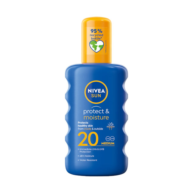 Nivea Sun Protect & Moisture nawilżający balsam w sprayu do opalania SPF20 200ml