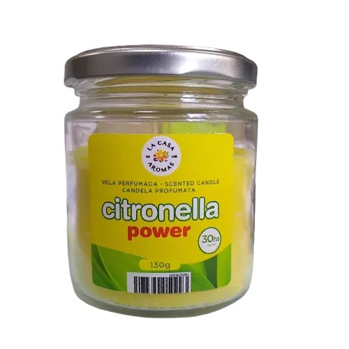 La Casa de los Aromas Citronella świeca o zapachu trawy cytrynowej 130g