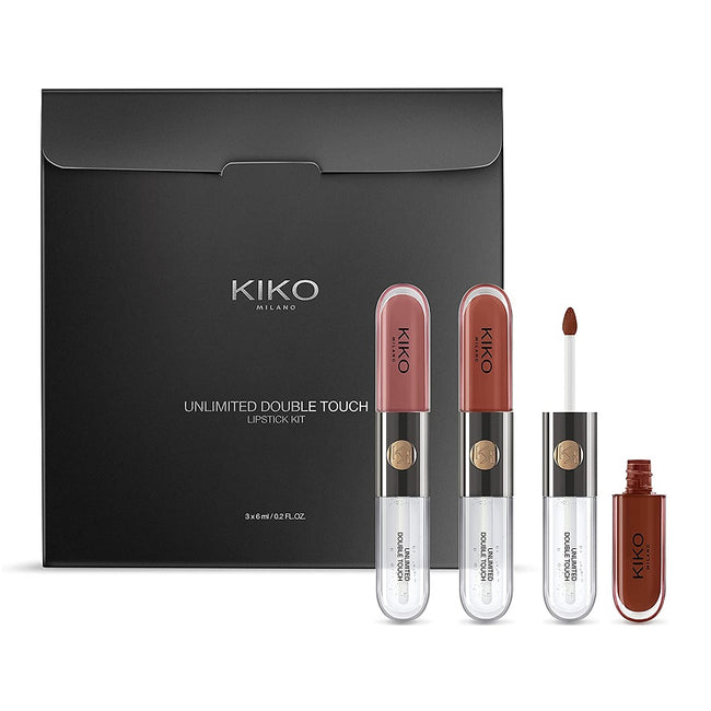 KIKO Milano Unlimited Double Touch Lipstick Kit zestaw dwuetapowych płynnych pomadek do ust 3x6ml