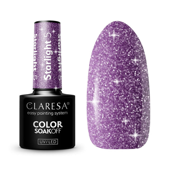 Claresa Soak Off UV/LED Starlight lakier hybrydowy 5 5g