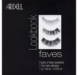 Ardell Lookbook Faves zestaw 3 pary sztucznych rzęs + Duo Lash Adhesive klej do rzęs 1g