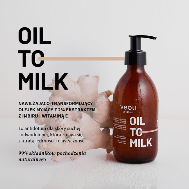 Veoli Botanica Oil to Milk nawilżająco-transformujący olejek myjący 290ml