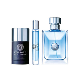 Versace Pour Homme zestaw woda toaletowa spray 100ml + woda toaletowa spray 10ml + dezodorant sztyft 75ml
