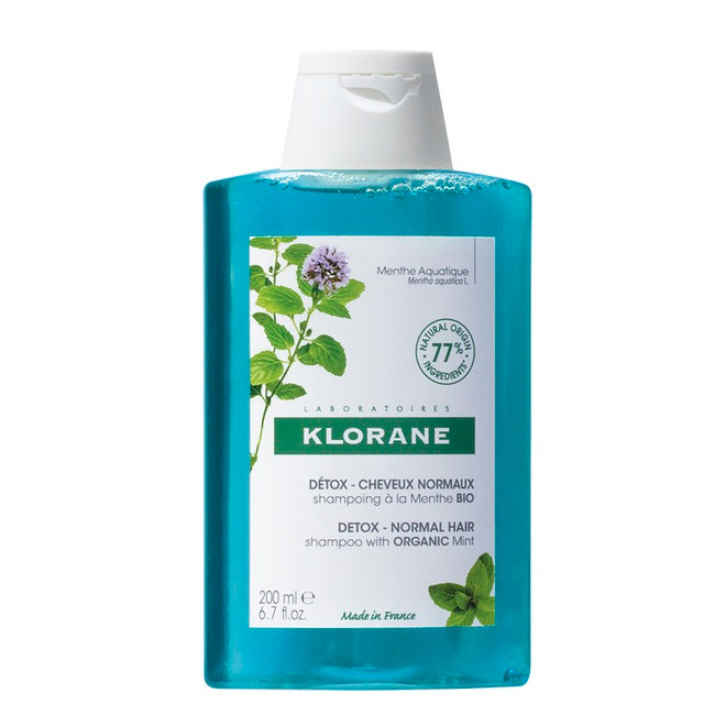 Klorane Detox Shampoo szampon z organiczną mięta wodną 200ml
