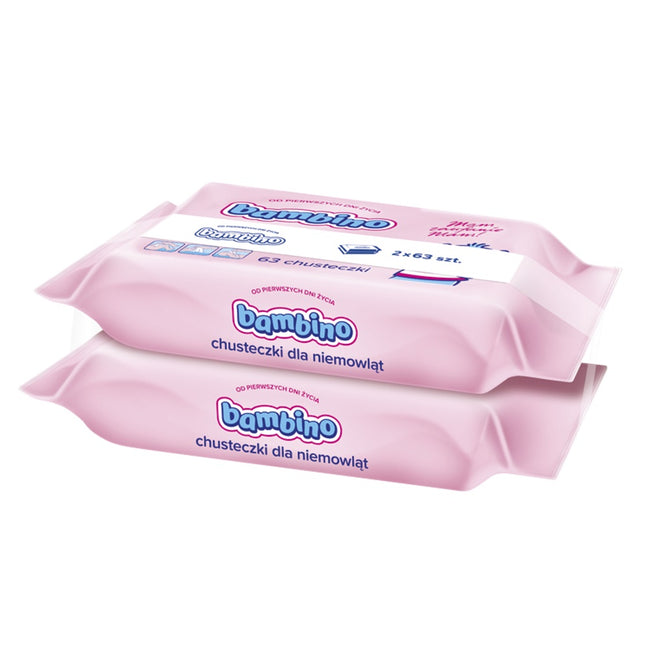 Bambino Chusteczki dla niemowląt duopack 2x63szt