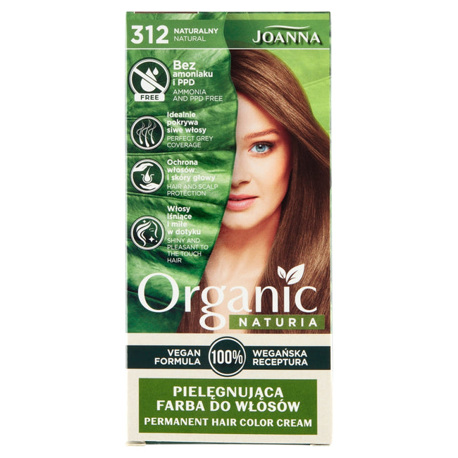 Joanna Naturia Organic pielęgnująca farba do włosów 312 Naturalny