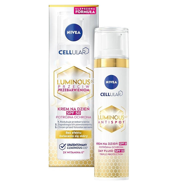 Nivea Cellular Luminous 630® zestaw krem na dzień przeciw przebarwieniom 40ml + intensywne serum na przebarwienia 30ml