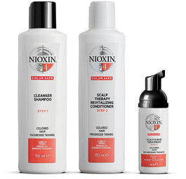 NIOXIN System 4 zestaw szampon do włosów 150ml + odżywka do włosów 150ml + kuracja zagęszczająca do włosów 40ml