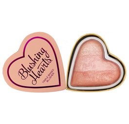 Makeup Revolution Blushing Hearts róż do policzków Peachy Pink Kisses 10g