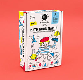 Nailmatic Kids Bath Bomb Maker zestaw do tworzenia kul kąpielowych Paris 2 kształty