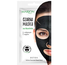Marion Detox Mask czarna maska na tkaninie z aktywnym węglem
