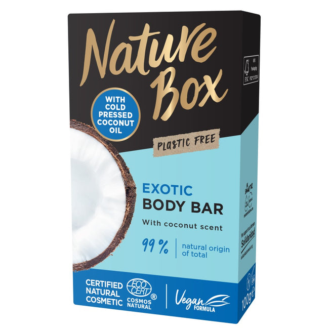 Nature Box Coconut Oil pielęgnująca kostka myjąca do ciała z olejem z kokosa 100g
