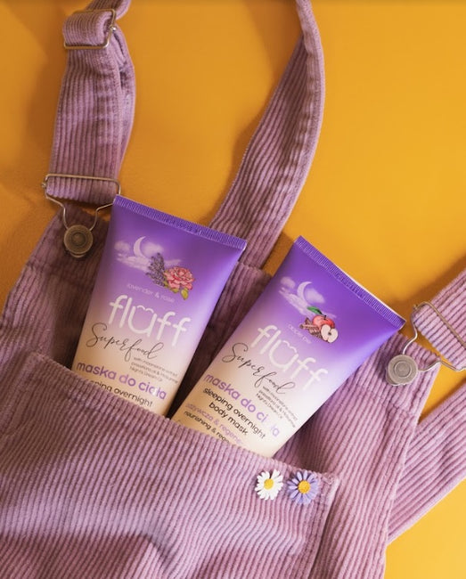 Fluff Sleeping Overnight Body Mask odżywczo-regenerująca maska do ciała Lawenda i Róża 150ml